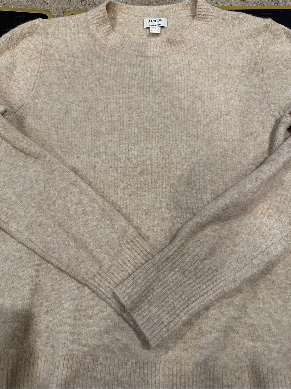 J. Crew Men's Crewneck Sweater in Light Beige